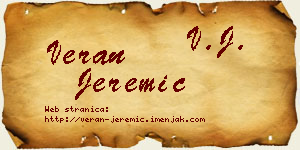 Veran Jeremić vizit kartica